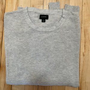 JCrew Large Grey Crewneck Knit Sweater 5% Cashmere